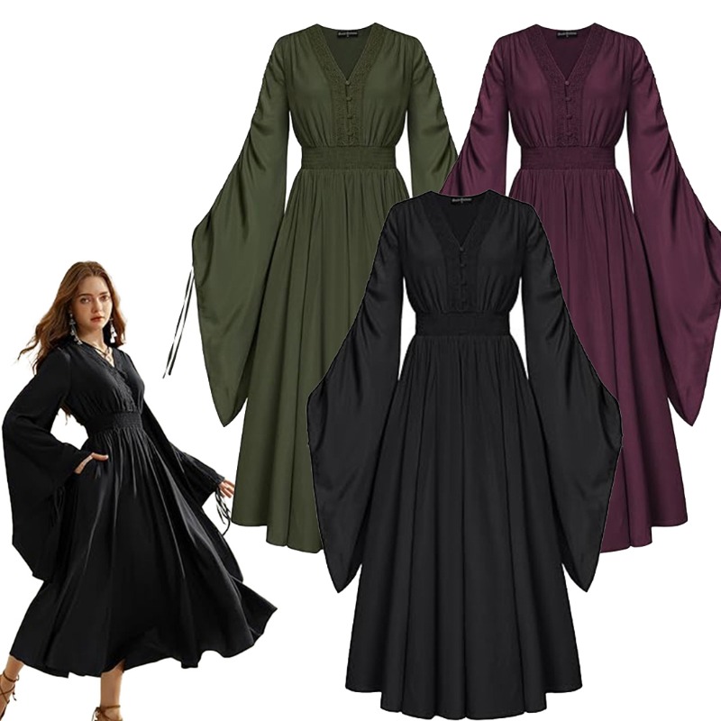 Vintage Slip Dress - Victorian Renaissance Dress for Women Medieval