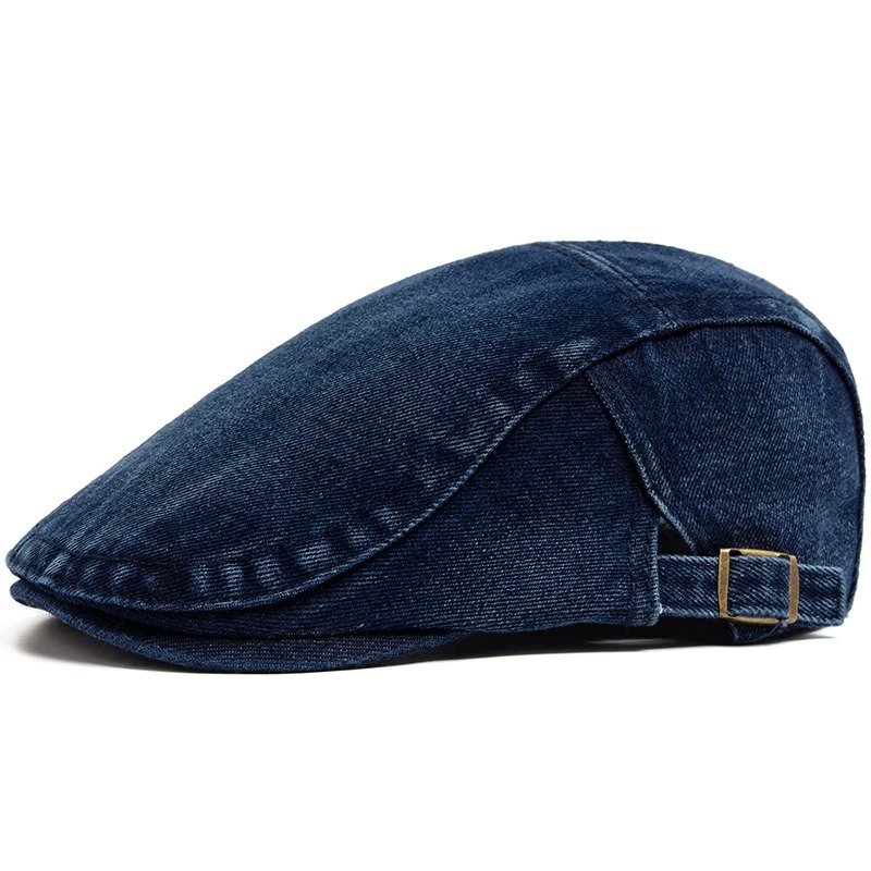 Vintage Fashion Nz - New Denim Cotton Beret Men Vintage