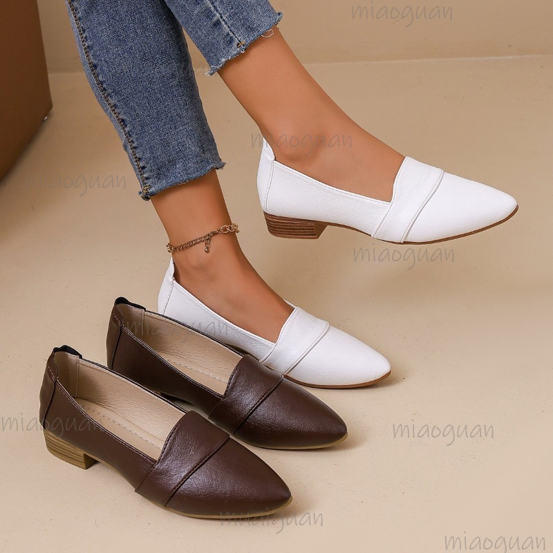 Vintage Slip Dress - Vintage Pointed Toe Loafers Women Soft