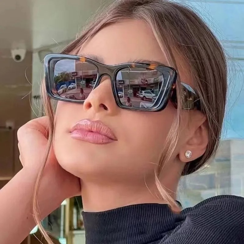 Vintage Fashion Prints - Retro Square Sunglasses Men Women Designer