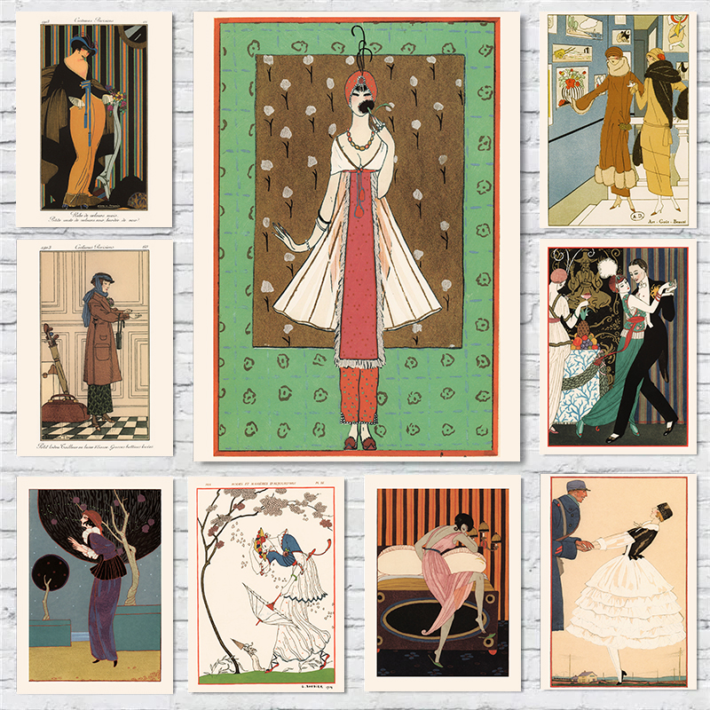 Vintage Vogue Fashion Poster - Vintage French Deco Art Illustration Poster