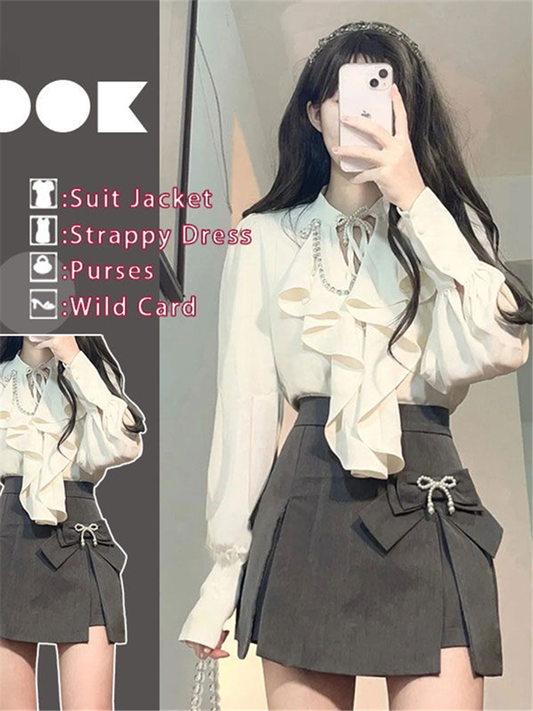 Vintage Fashion Years - Elegant Vintage Long Sleeve Shirt And