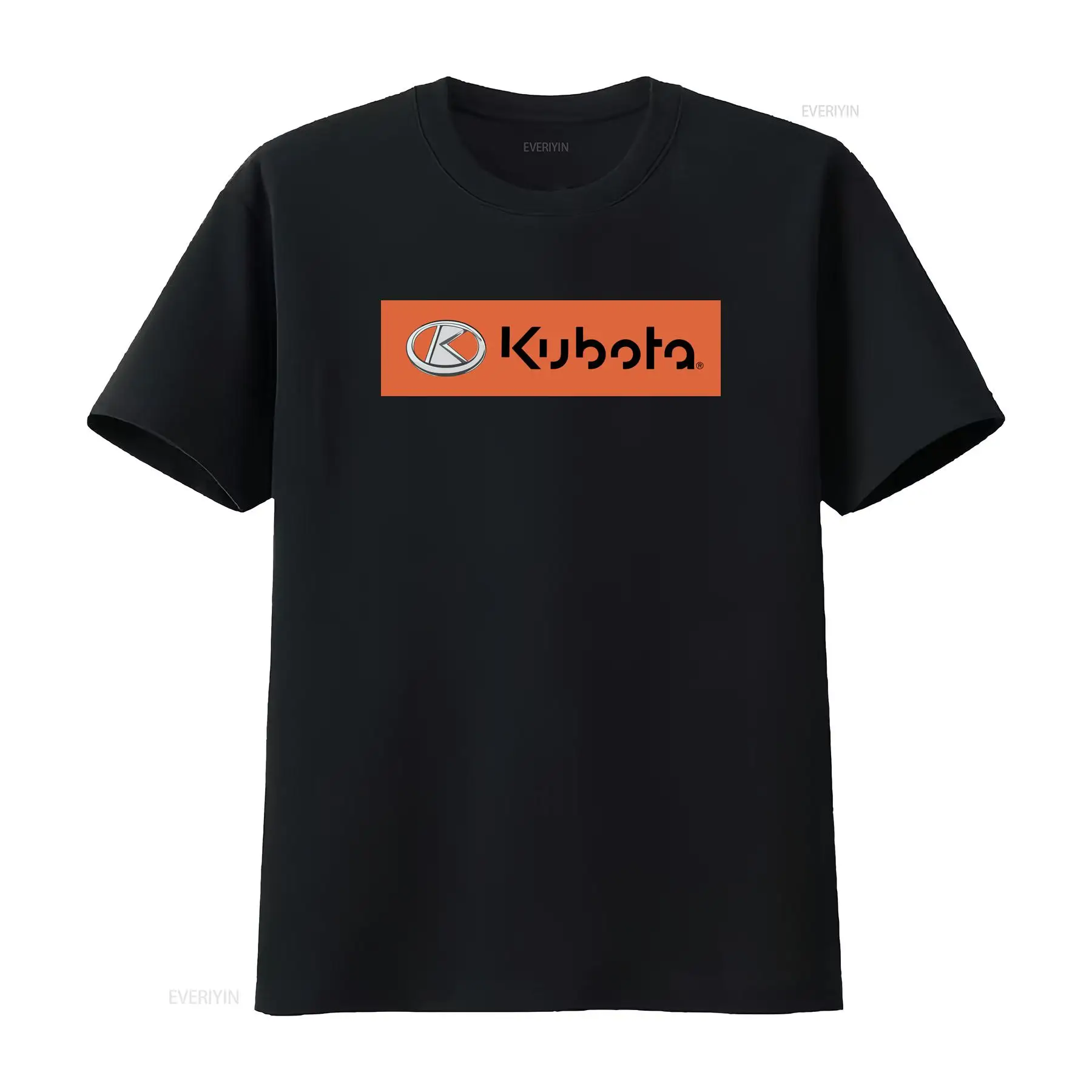Vintage Fashion Logo - Kubota Logo Print Stylish Black T