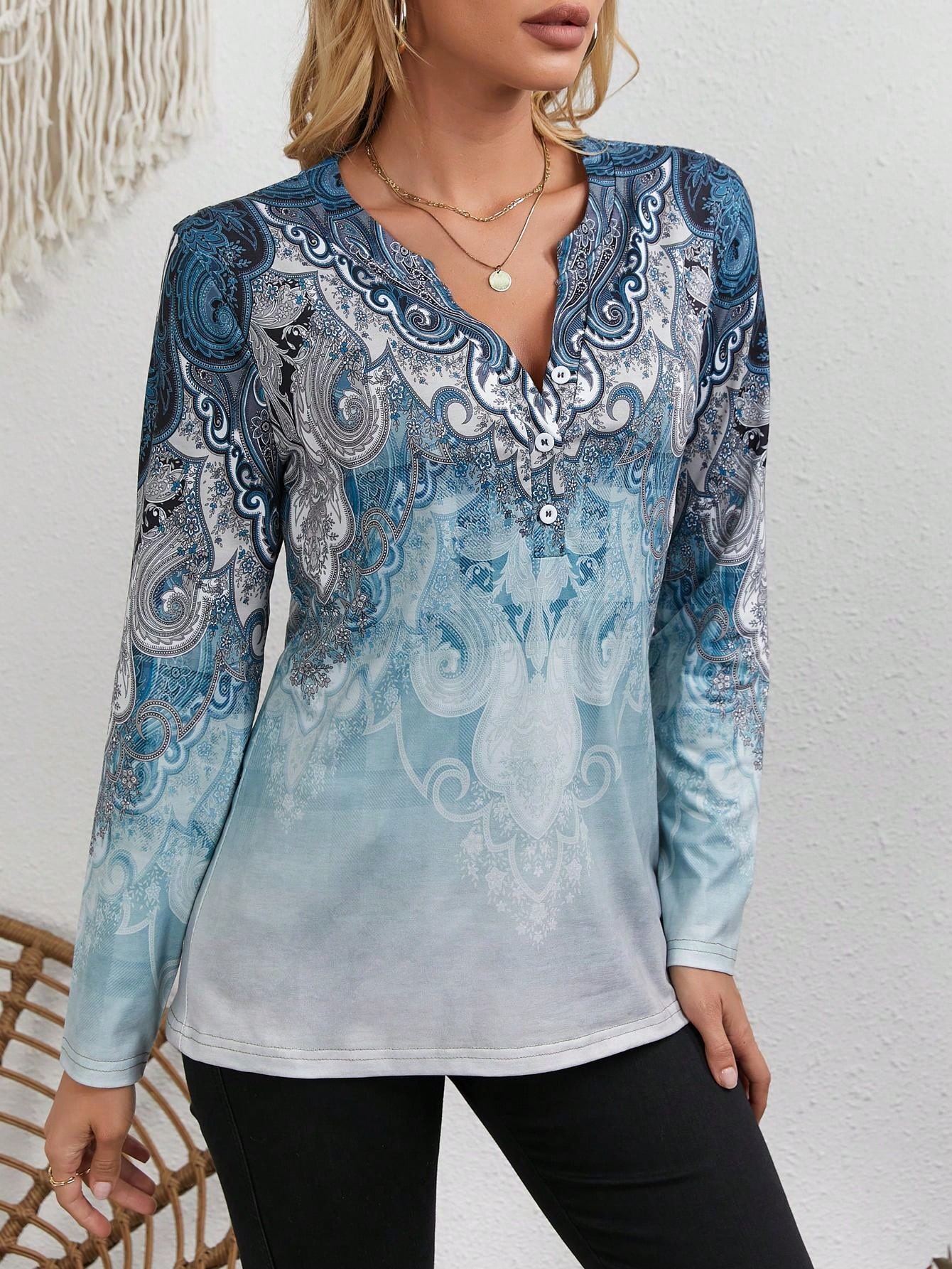Women's Ethnic-Style Top: Vint - Vintage Fashion Prints review and price