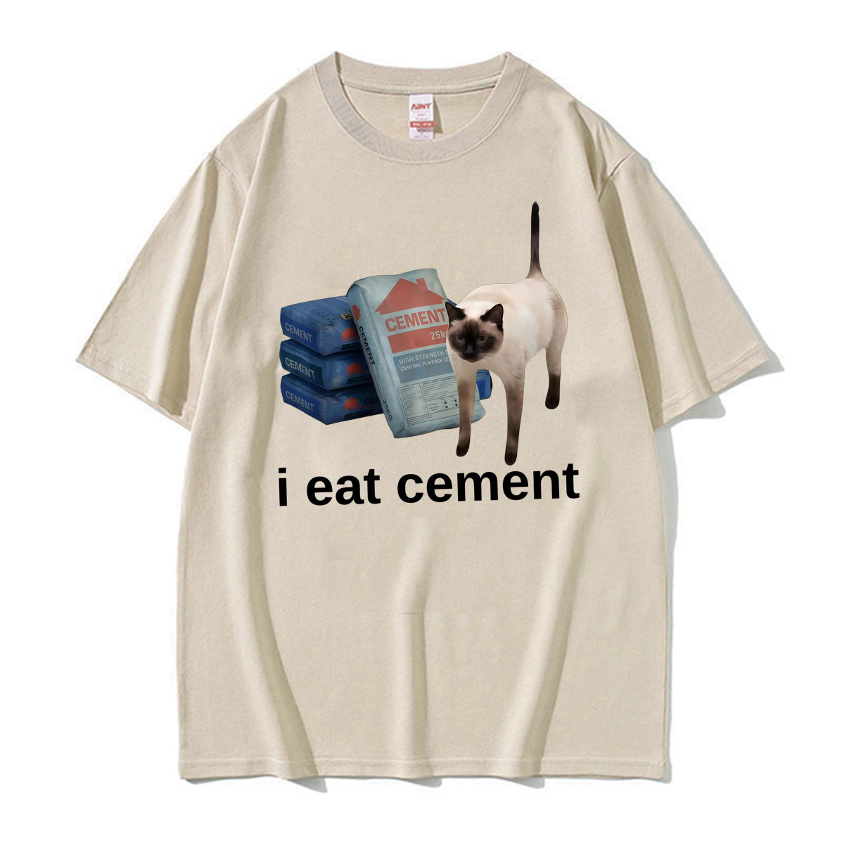 Funny I Eat Cement Cat Meme We - Vintage Fashion Gen Z review and price
