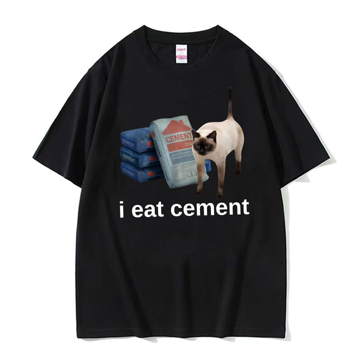 Funny I Eat Cement Cat Meme We - Vintage Fashion Gen Z review and price