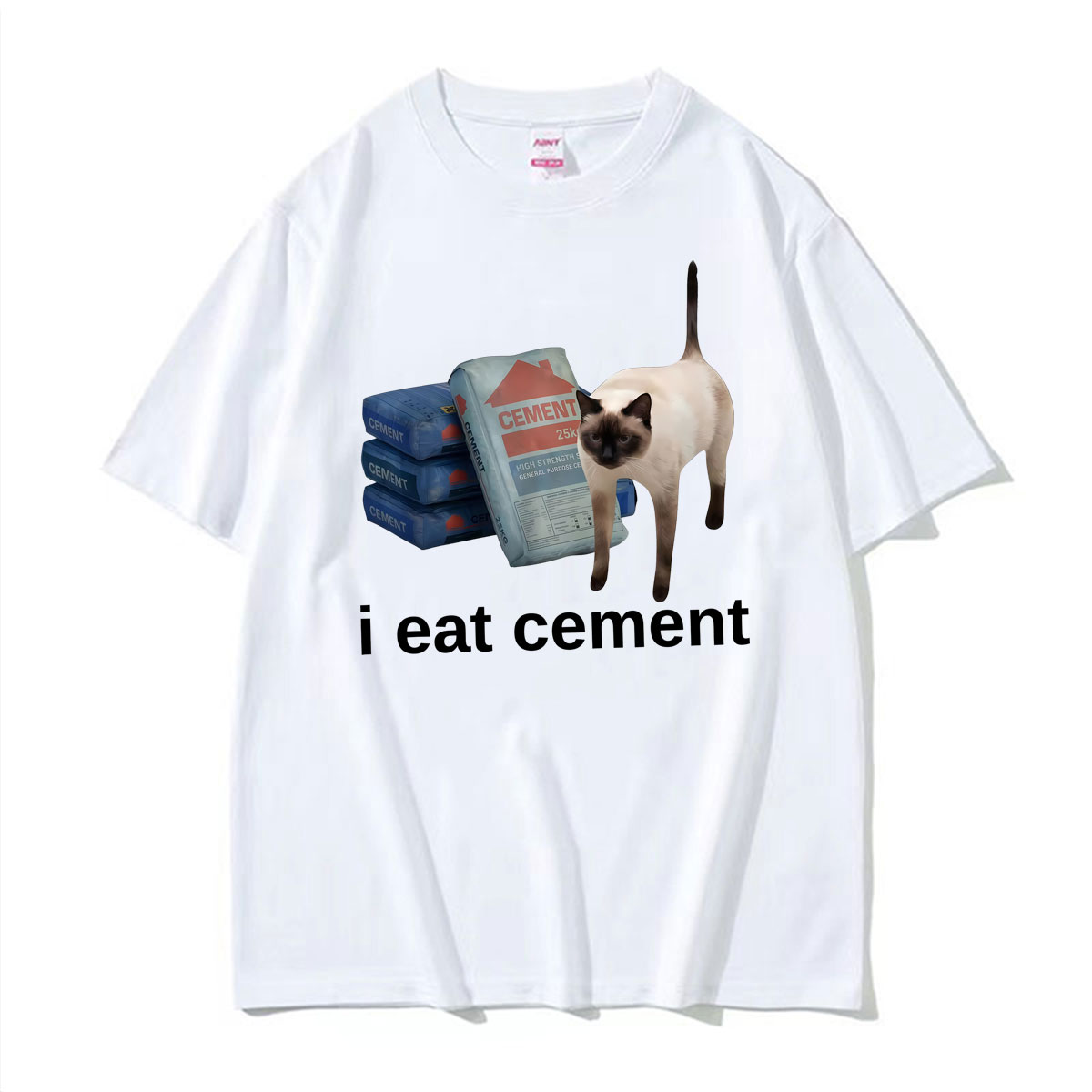 Funny I Eat Cement Cat Meme We - Vintage Fashion Gen Z review and price