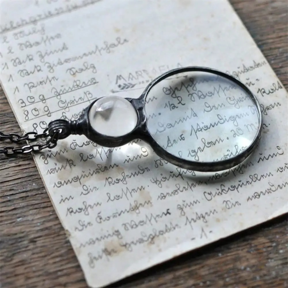 Magnifying Glass Necklace Vint - Vintage Fashion Newspaper review and price