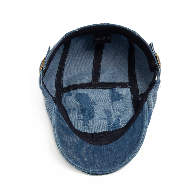 Fashion Men Ripped Denim Beret - Vintage Fashion Nz review and price