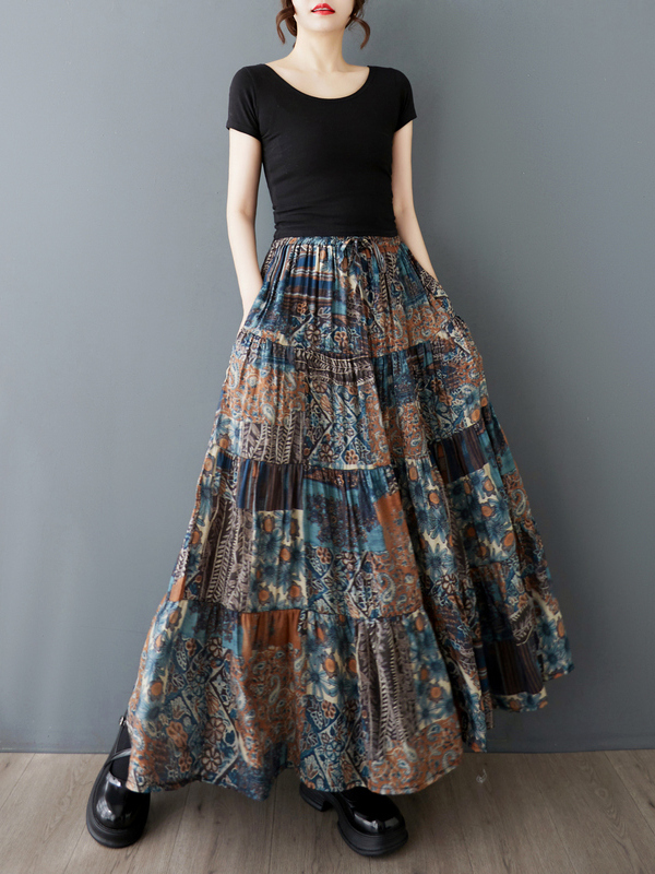 Elegant Abstract Print Silk Ha - Vintage Fashion Years review and price
