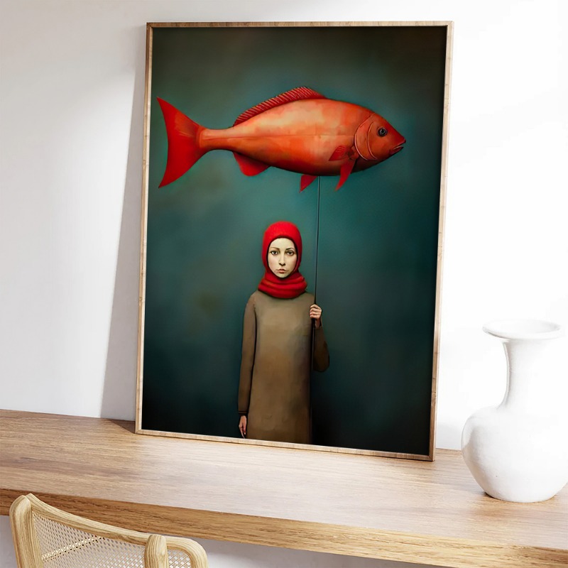 1pc Frameless Fashion Fish Can - Vintage Vogue Fashion Poster review and price