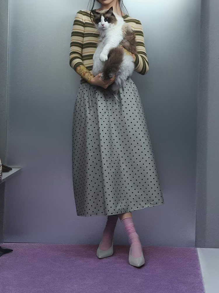 New Summer Long Midi Skirt Pol - Vintage Fashion Years review and price
