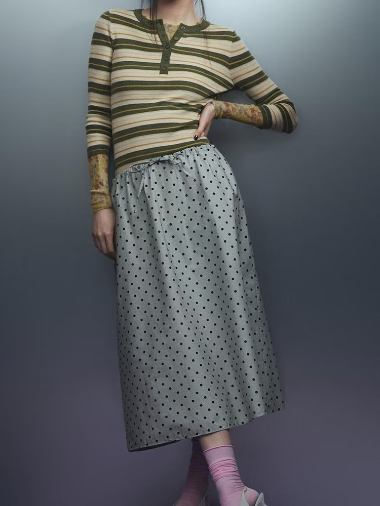 New Summer Long Midi Skirt Pol - Vintage Fashion Years review and price