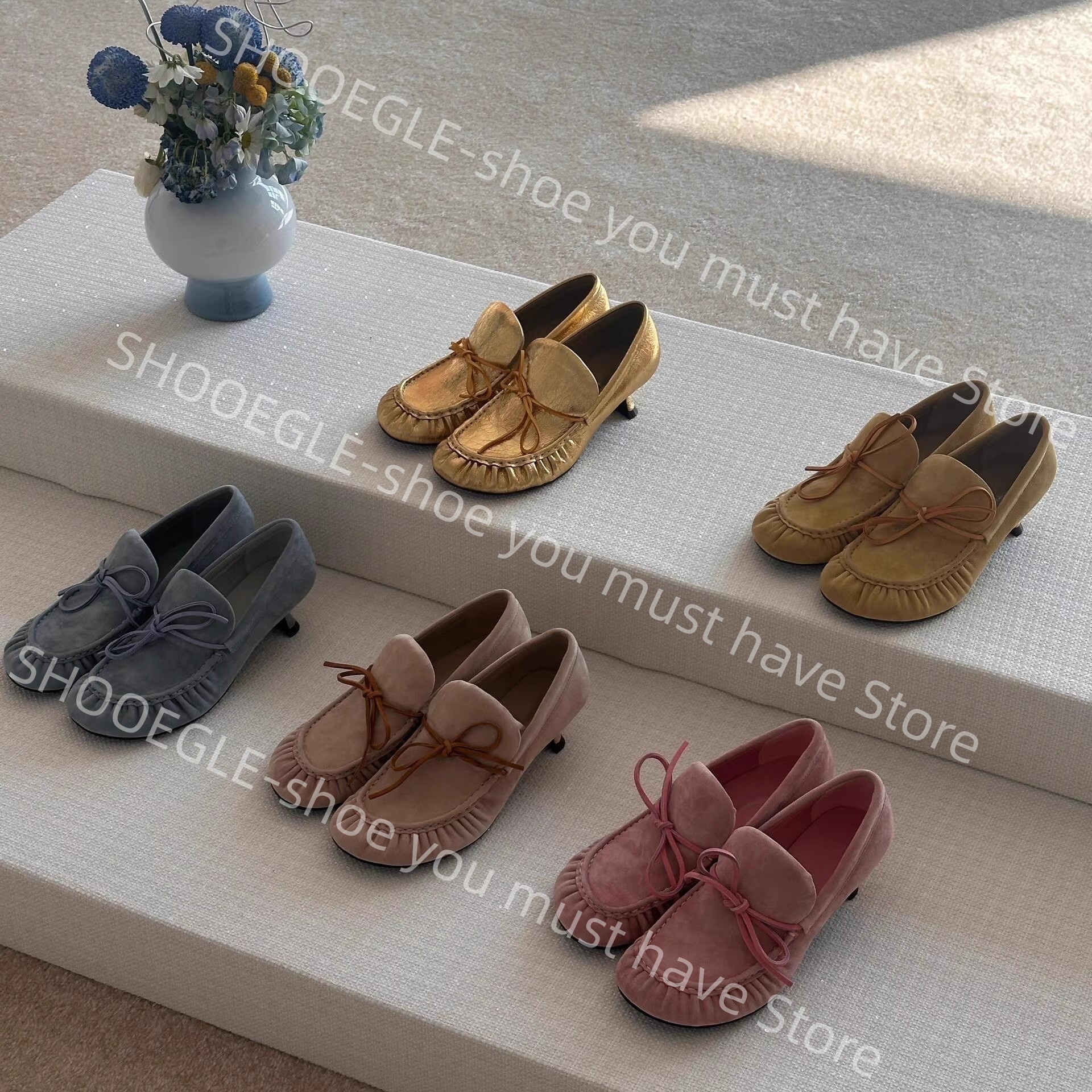 Women's Suede Kitten Heel Loaf - Vintage Slip Dress review and price
