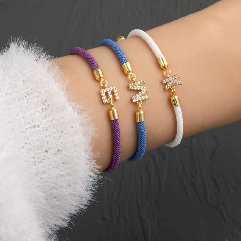 Adjustable White Cord Initial  - Z Vintage Fashion review and price