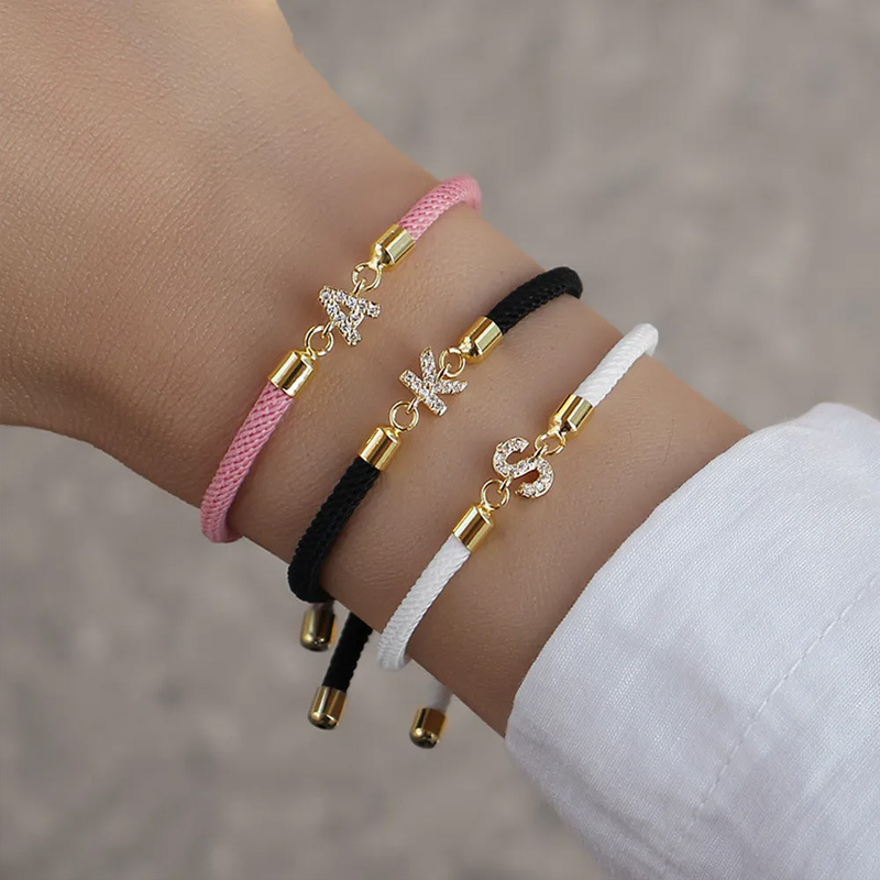 Adjustable White Cord Initial  - Z Vintage Fashion review and price