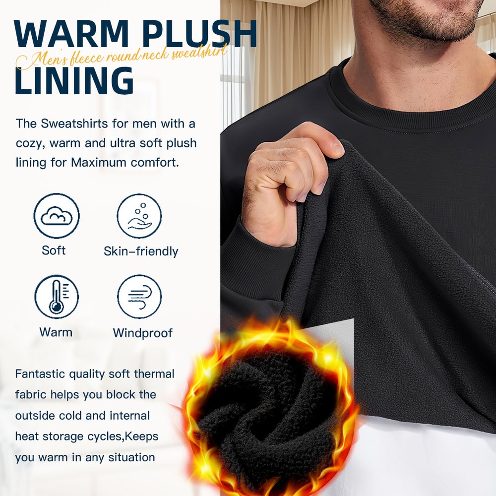 Men's Black Crew Neck Sweatshi - Vintage Fashion Nyc review and price
