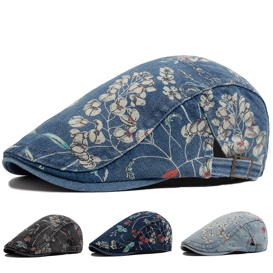 New Vintage Print Denim Beret  - Vintage Fashion Nz review and price