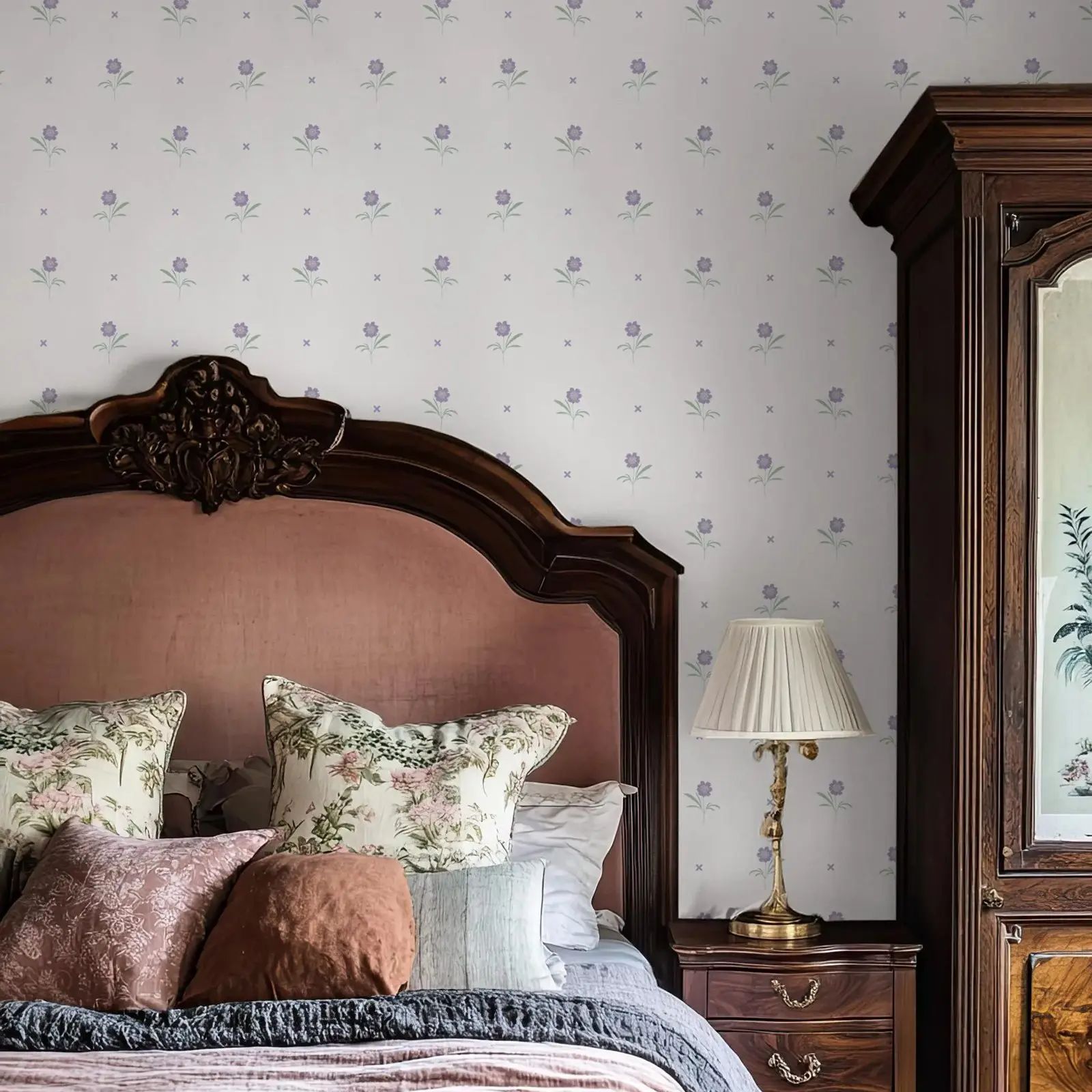 Light Floral Botanical Minimal - Vintage Fashion Wallpaper review and price