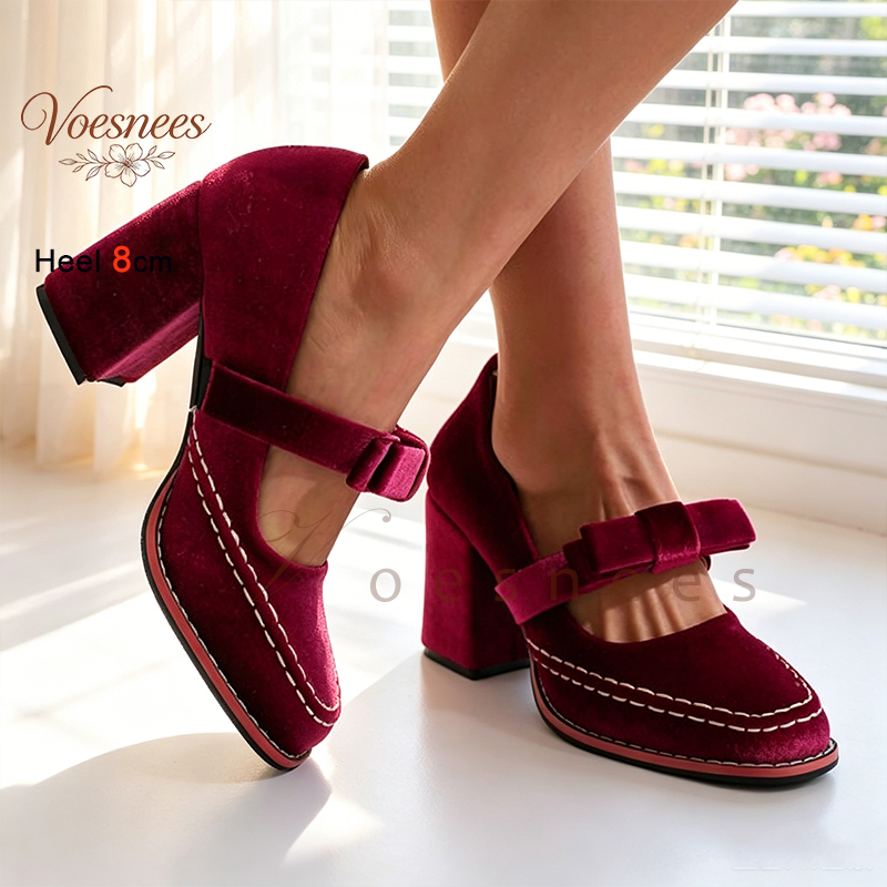 Women Burgundy Velvet Mary Jan - Vintage Slip Dress review and price
