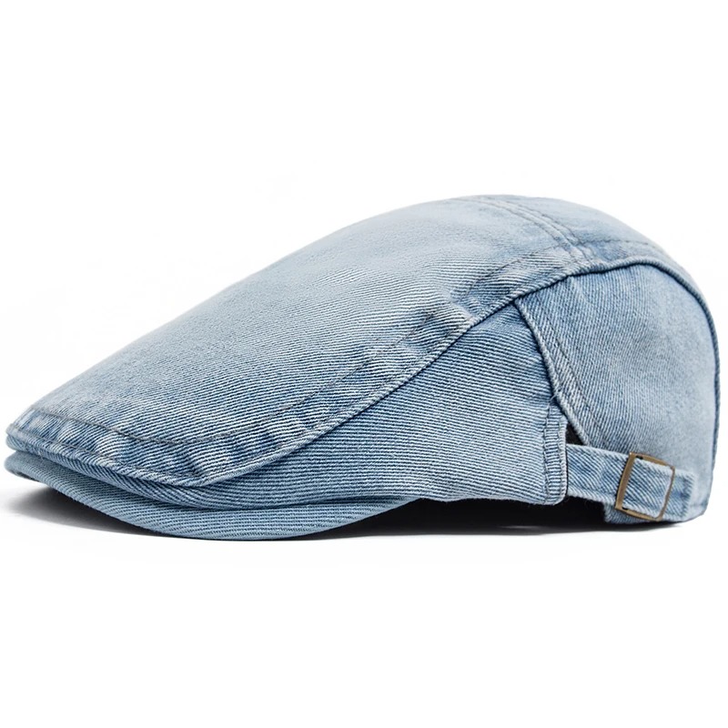 New Denim Cotton Beret Men Vin - Vintage Fashion Nz review and price