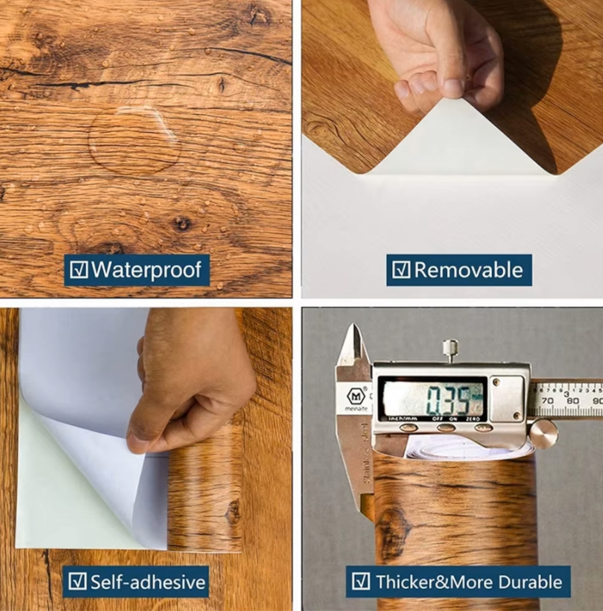 Wood Grain Contact Paper Brown - Vintage Fashion Wallpaper review and price