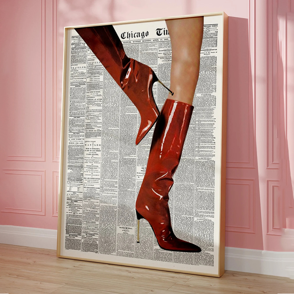 Modern Retro Newspaper Red Boo - Vintage Fashion Newspaper review and price