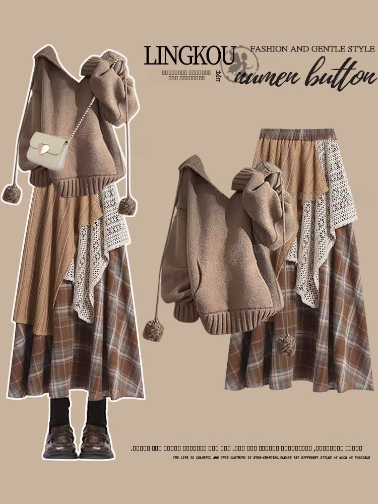 Large Size Spring Autumn Knitt - Vintage Fashion Years review and price