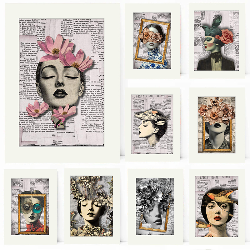 Vintage Old Newspaper Style Co - Vintage Vogue Fashion Poster review and price