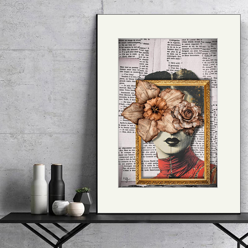 Vintage Old Newspaper Style Co - Vintage Vogue Fashion Poster review and price