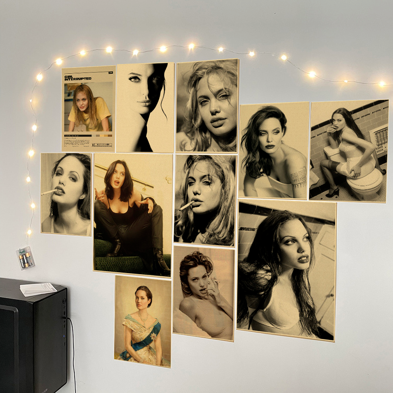 Angelina Jolie Vintage Poster  - Vintage Fashion Wallpaper review and price