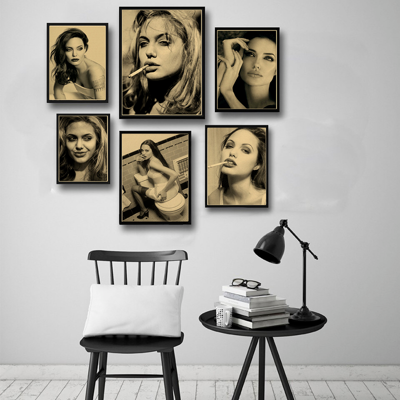 Angelina Jolie Vintage Poster  - Vintage Fashion Wallpaper review and price