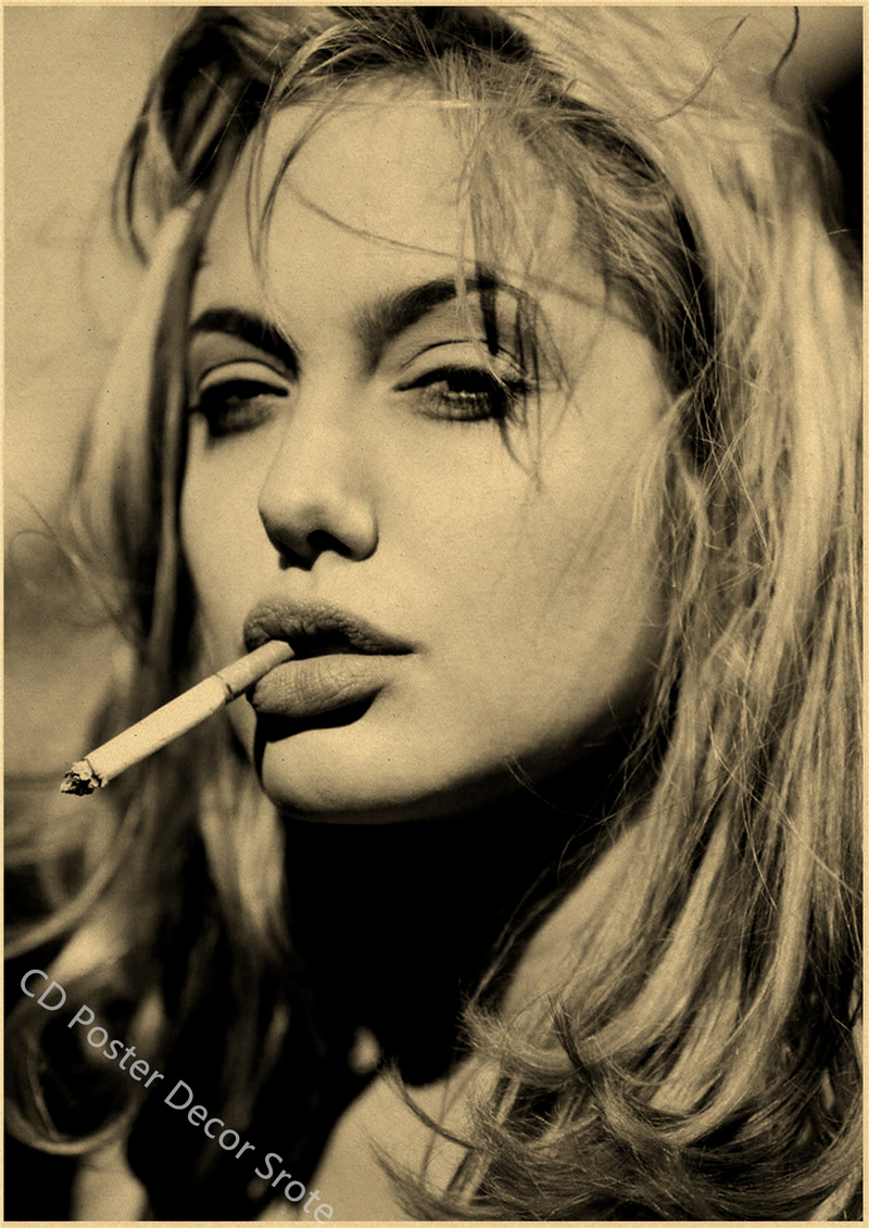 Angelina Jolie Vintage Poster  - Vintage Fashion Wallpaper review and price