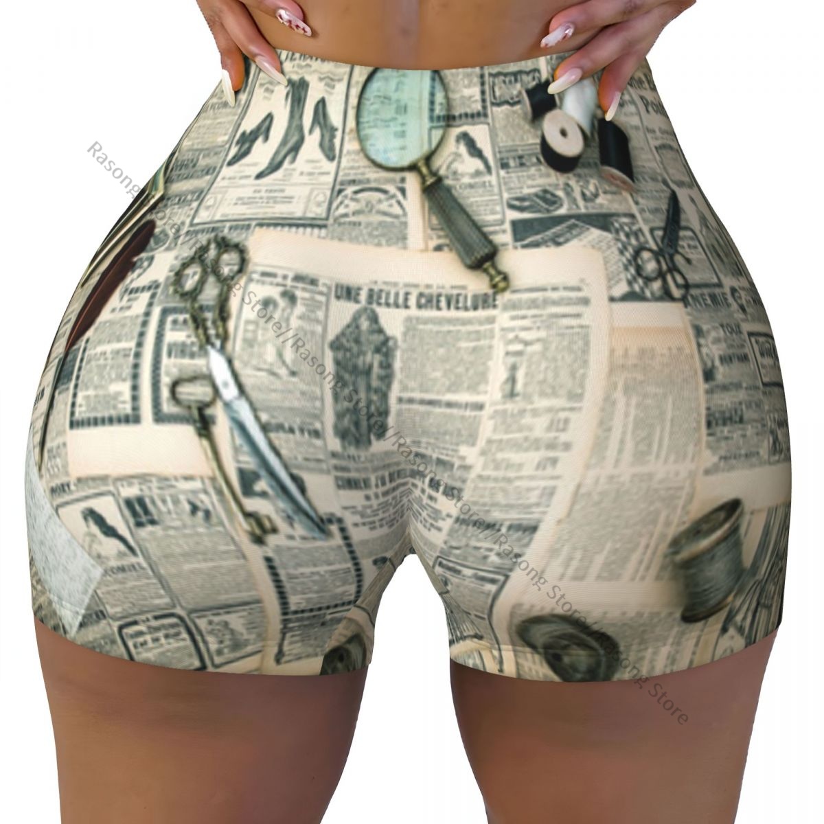 Women's Yoga Shorts Accessorie - Vintage Fashion Newspaper review and price