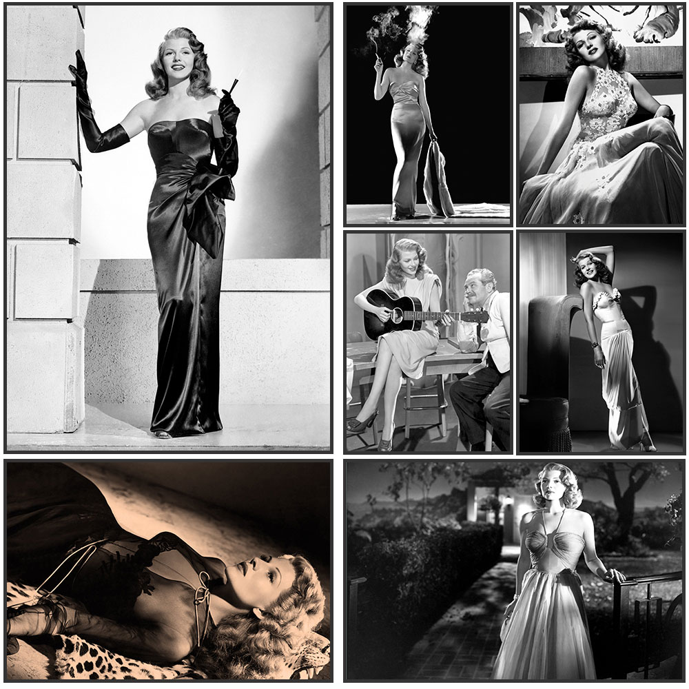 Rita Hayworth Poster,Black and - Vintage Vogue Fashion Poster review and price