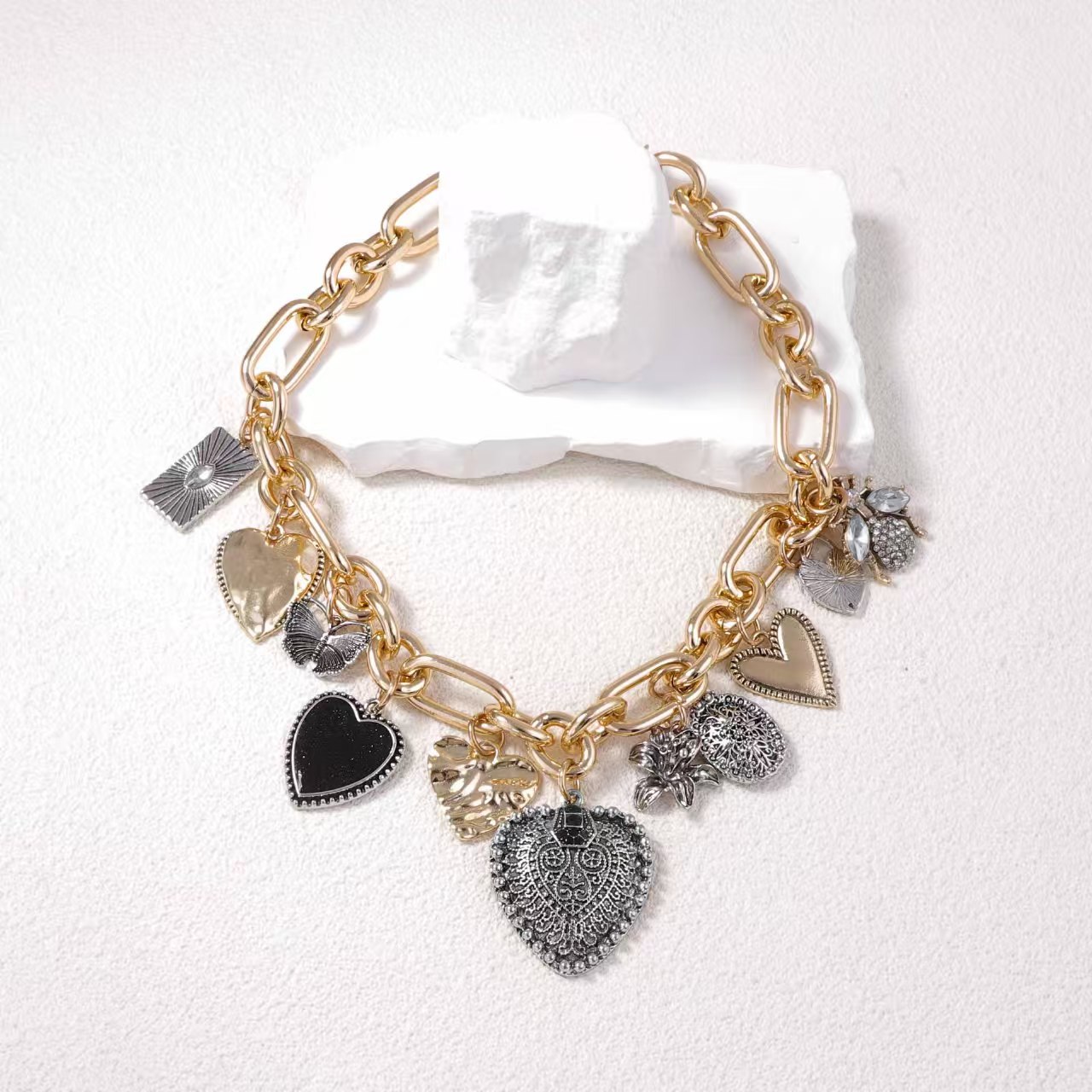 Z Vintage Necklace - Heart & B - Z Vintage Fashion review and price