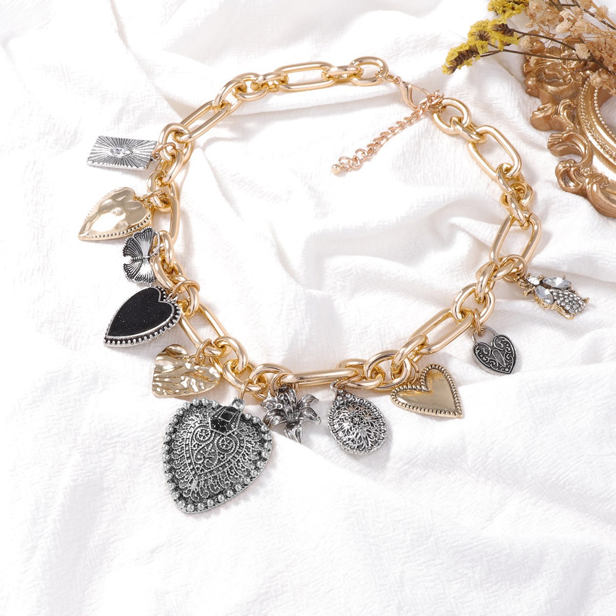 Z Vintage Necklace - Heart & B - Z Vintage Fashion review and price