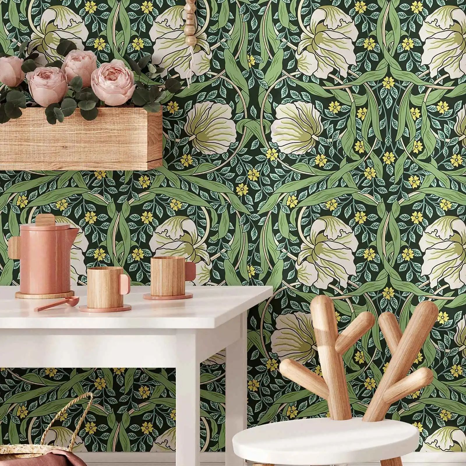 Green William Morris Wallpaper - Vintage Fashion Wallpaper review and price